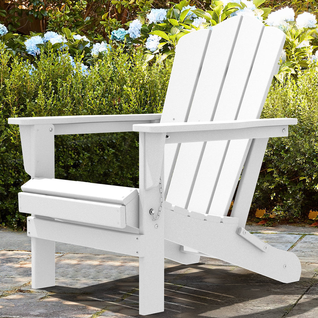 White HDPE Folding Adirondack Chair Q3327