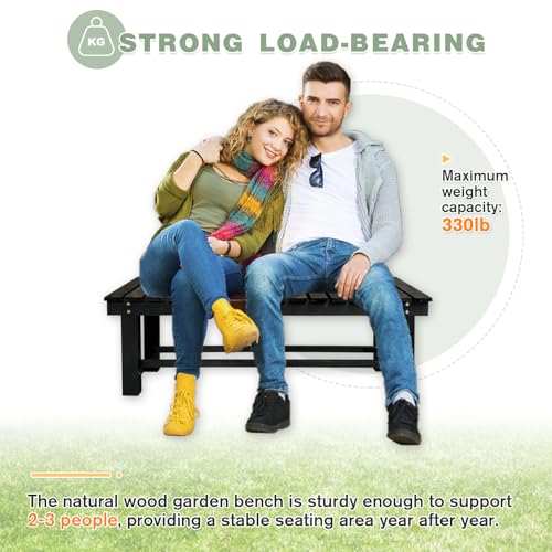 2-Person Wood Outdoor Bench A503