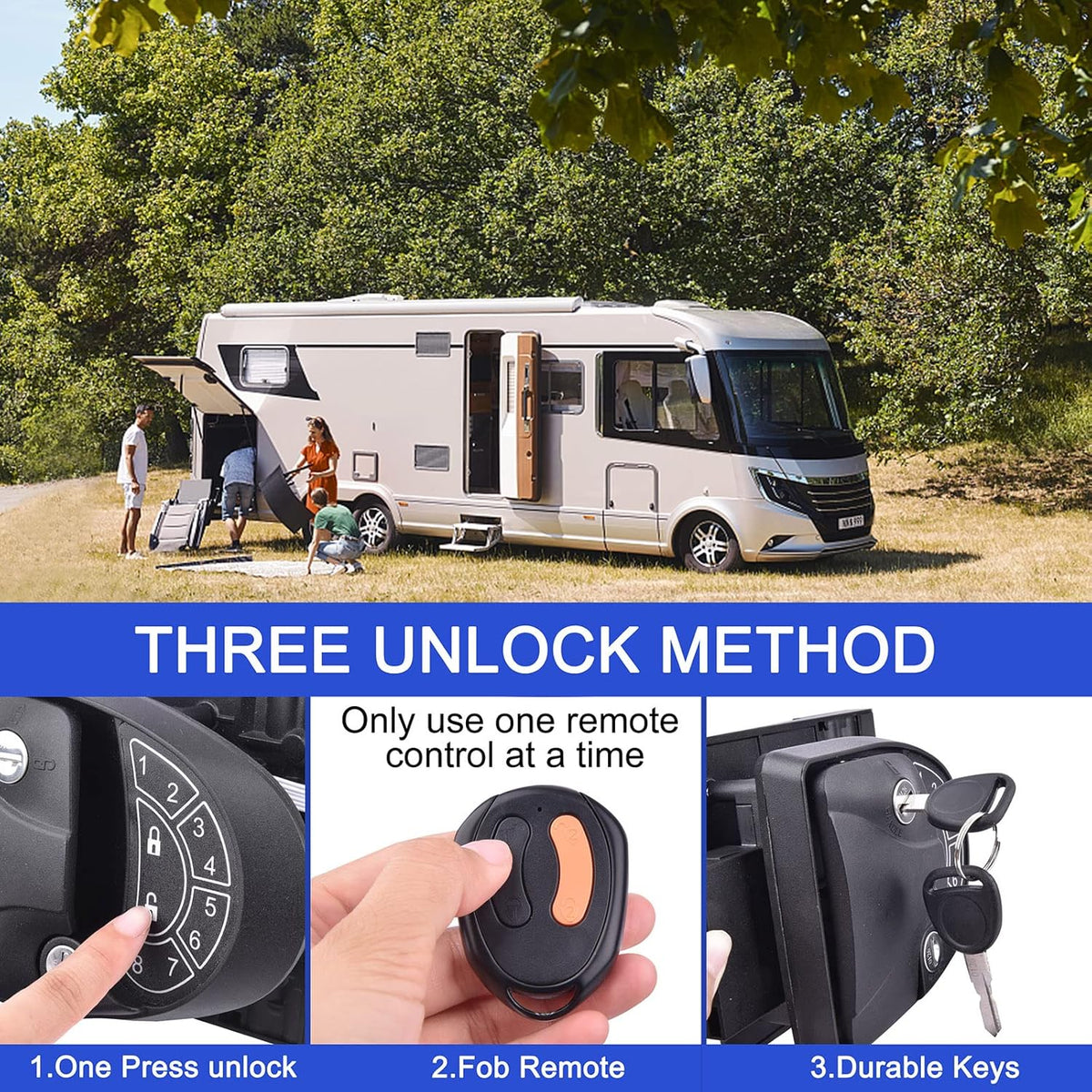 RV Keyless Entry Door Lock with Backlit Keypad E504