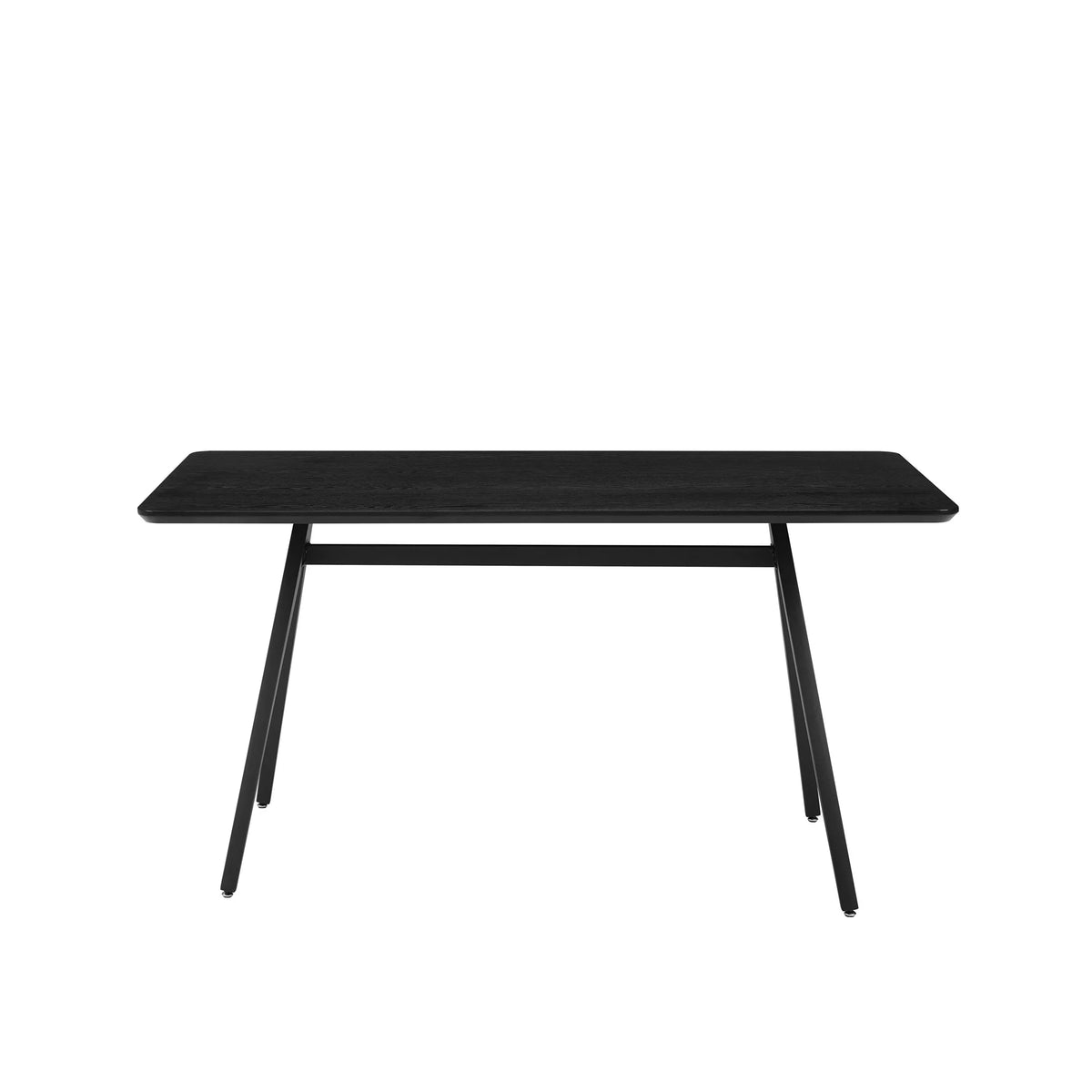 60" Black Metal-Leg Dining Table W778789