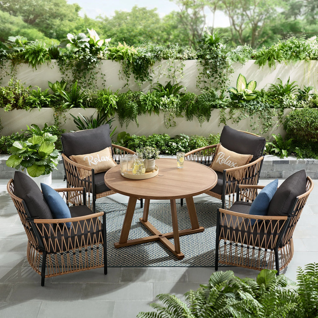 Outdoor 44 Round Metal Top Dining Table R770