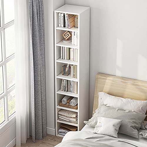 White 71 Inches Tall 8 Lattices Corner Bookcase Y4617