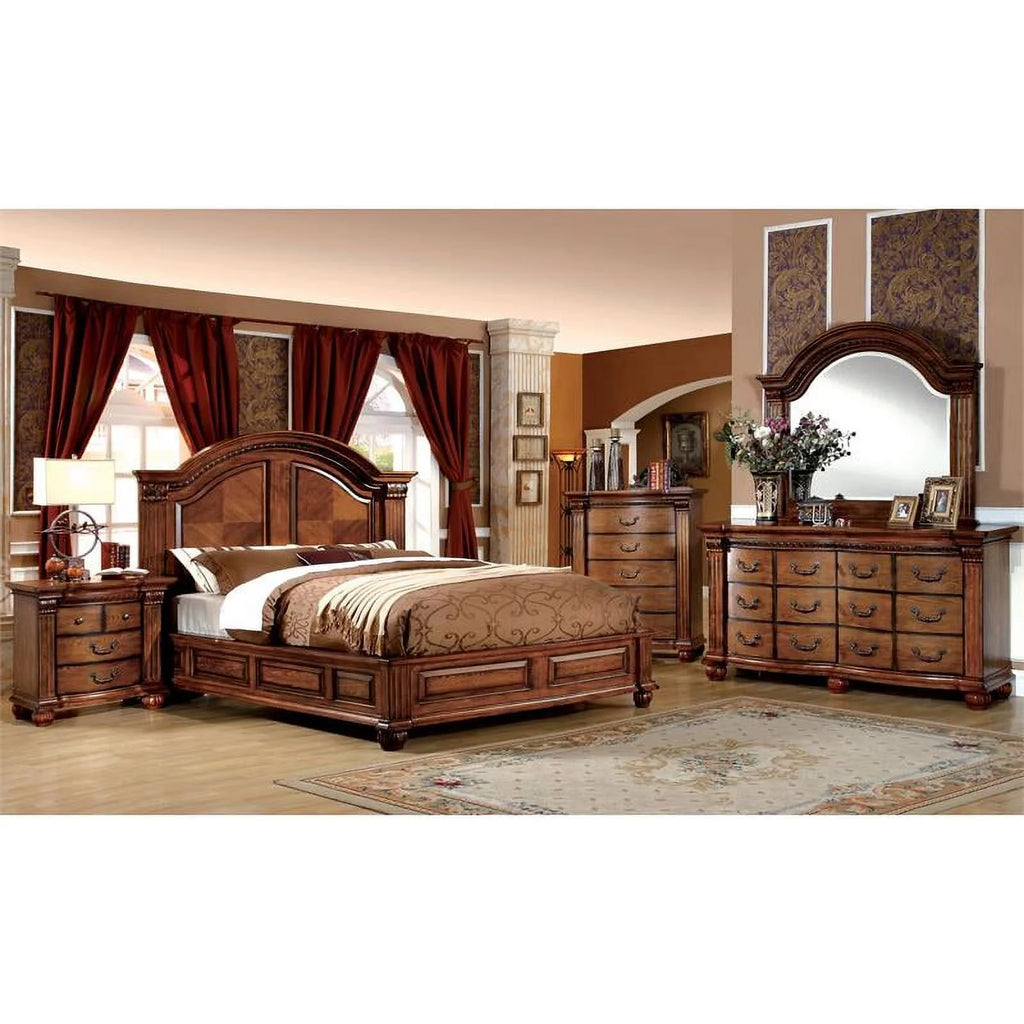 Solid Wood Queen Panel Bed H354