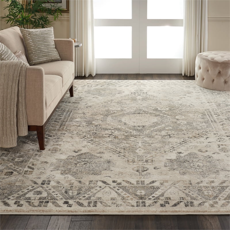 Cream Grey Area Rug Y277