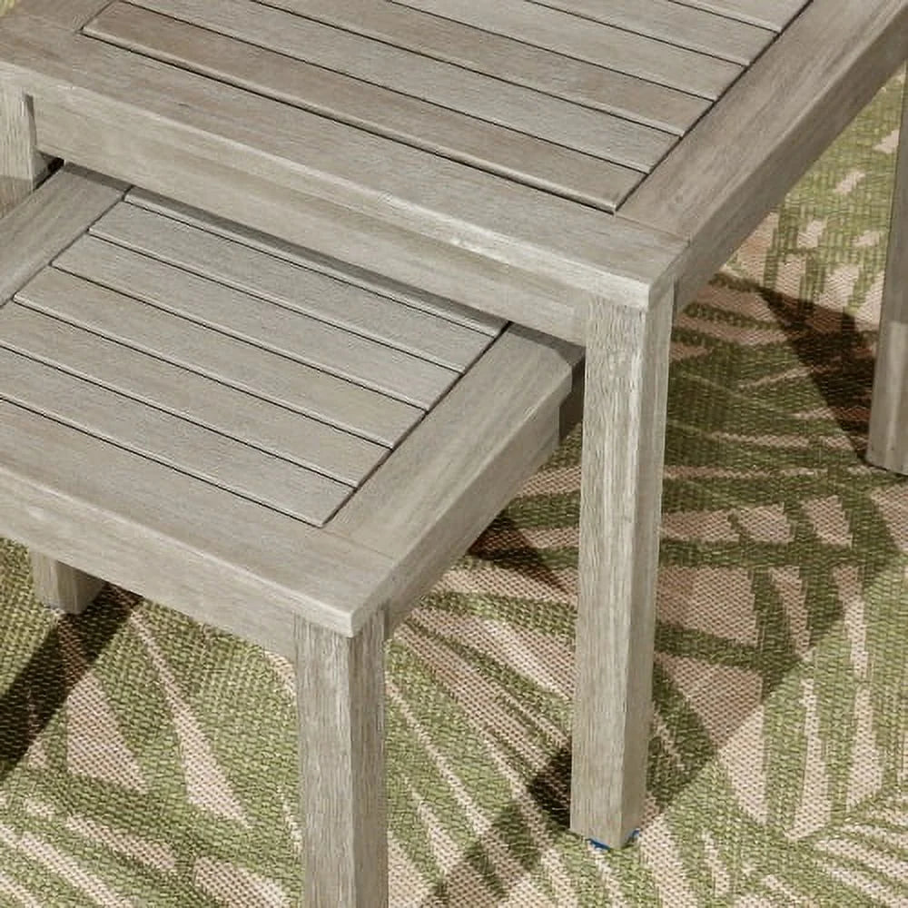 2-Piece Eucalyptus Nesting Table Set S667794