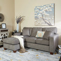 Reversible Chaise Sectional Sofa Taupe Q440325