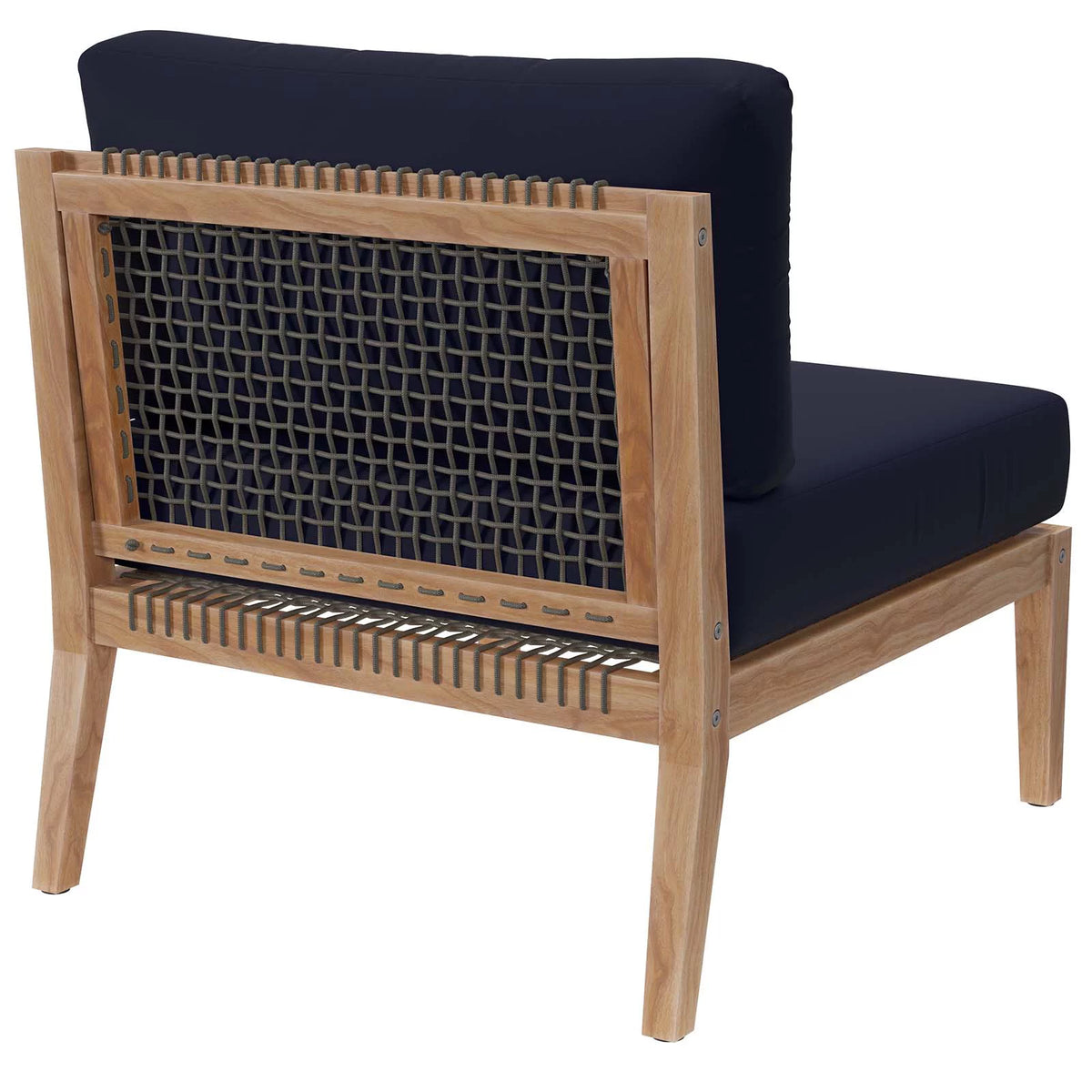 Gray Navy Teak Wood Outdoor Chair T1908