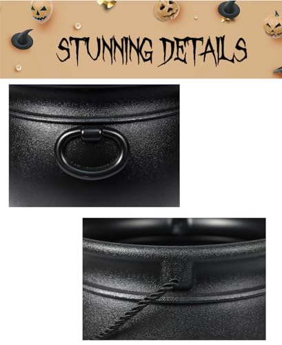 12" Black Plastic Cauldron B93202