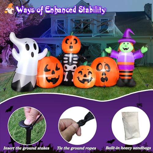 8 FT Halloween Inflatable Spider with LED E4190