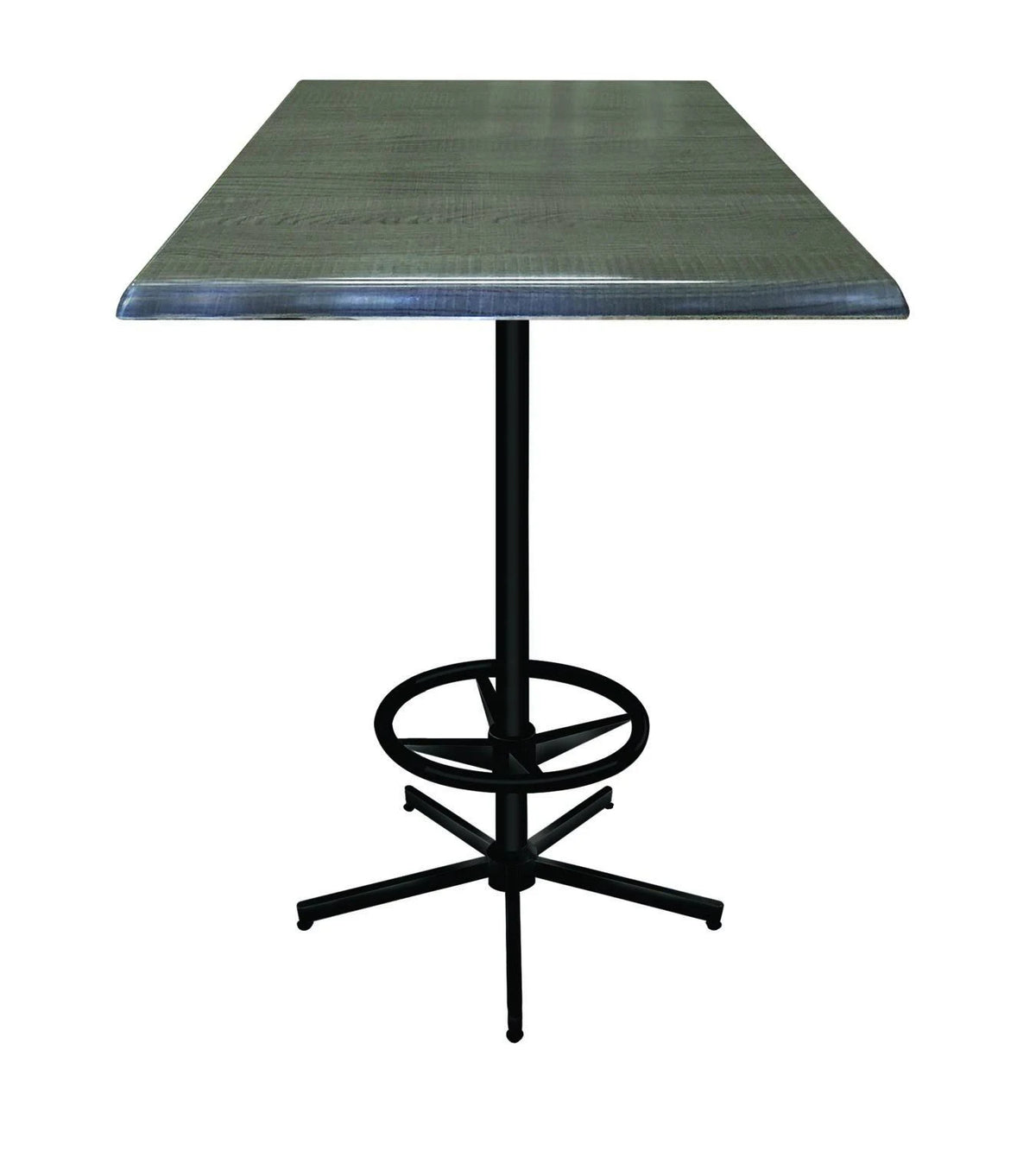 Black 42x22 Indoor/Outdoor Table with Charcoal Top C87636