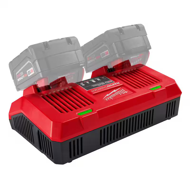18-Volt Lithium-Ion Dual Bay Rapid Battery Charger with 12.0Ah Battery Pack Z6839