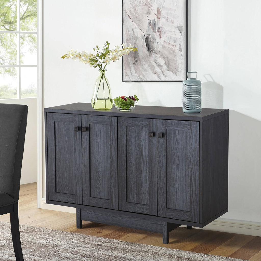 47x22W Distressed Grey Sideboard Storage Cabinet C390745