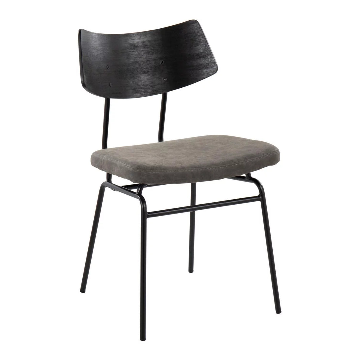 Set Of 2 Chair With Black Metal Finish F942505