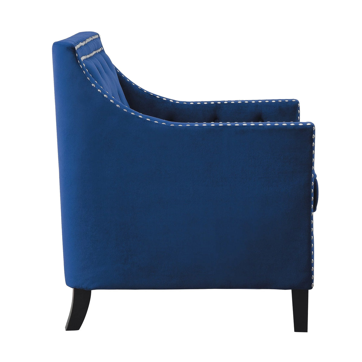 Navy Blue Velvet Upholstered Accent Chair L895867