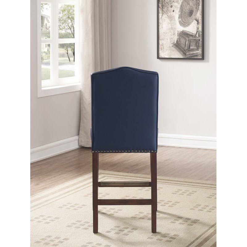 Navy Bonded Leather Counter Stool Z864