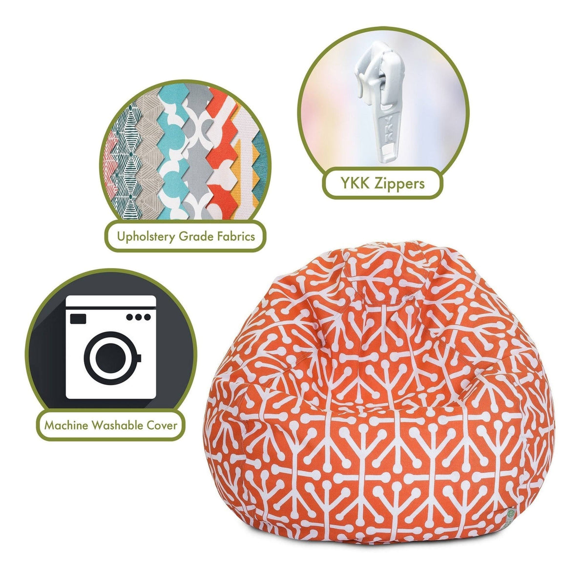 Orange Bean Bag Chair J50104