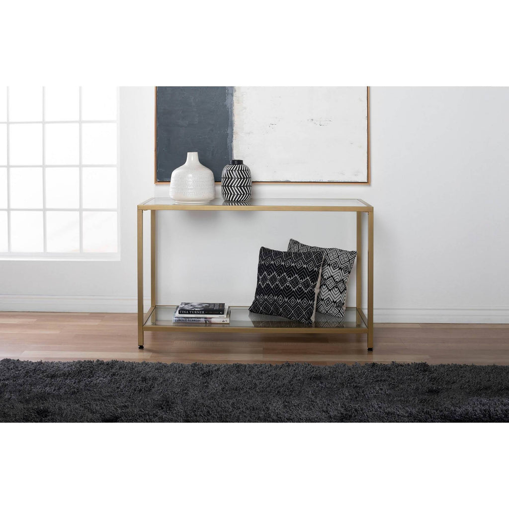 47x22 Gold Glass Console Table X47244