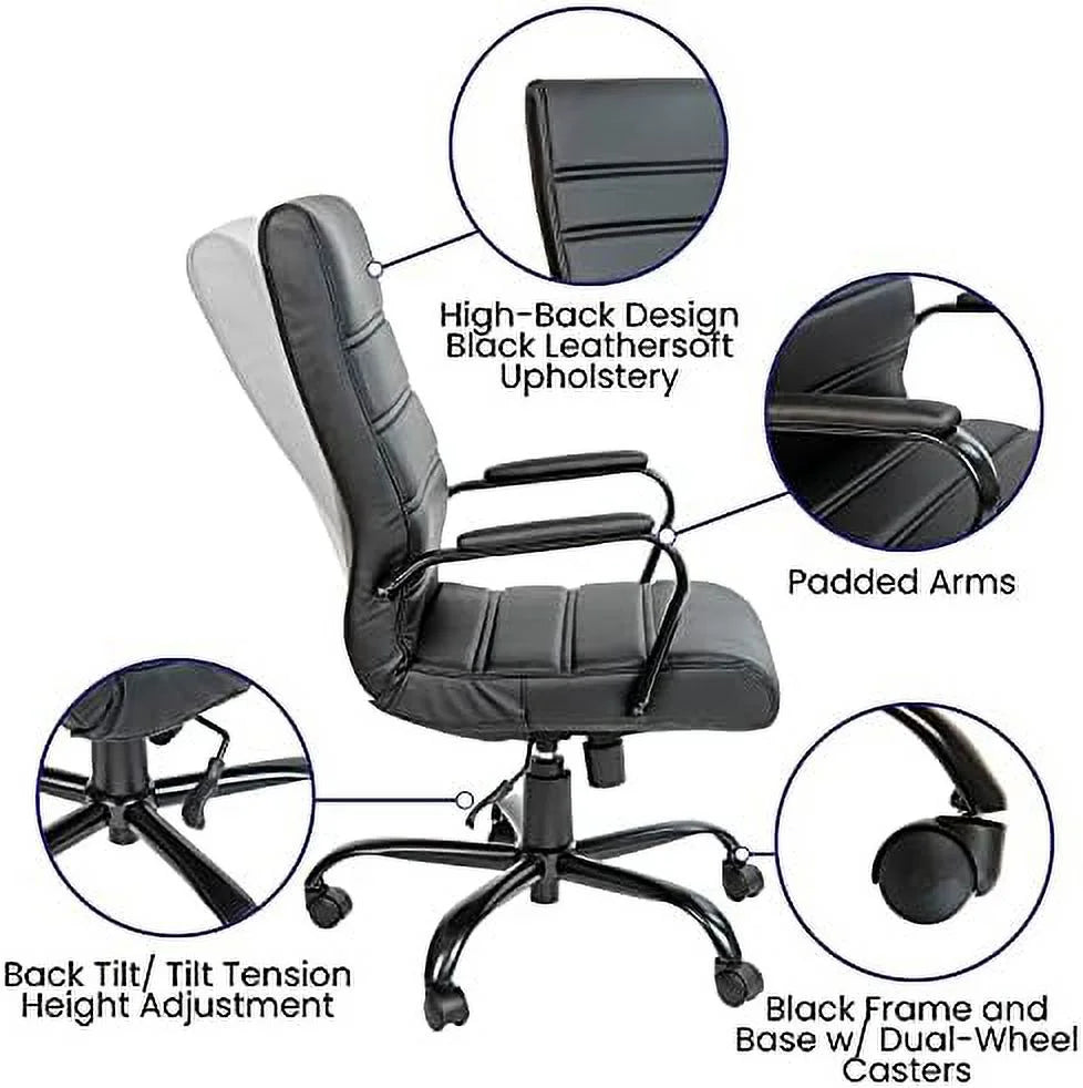 Brown Faux Leather High-Back Office Chair C34860