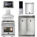 30 Dual Fuel Range, 30 Range Hood, 60 Refrigerator, Dishwasher, Microwave Drawer, Wine Cooler R925374