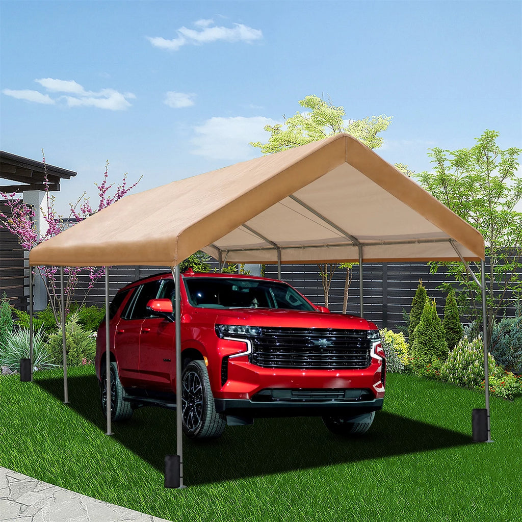 10' X 20’ Heavy Duty Galvanized Carport with 8 Legs I20106
