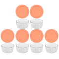 1-Cup Clear Round Glass Food Storage Bowl with Lid, 4-Pack M530