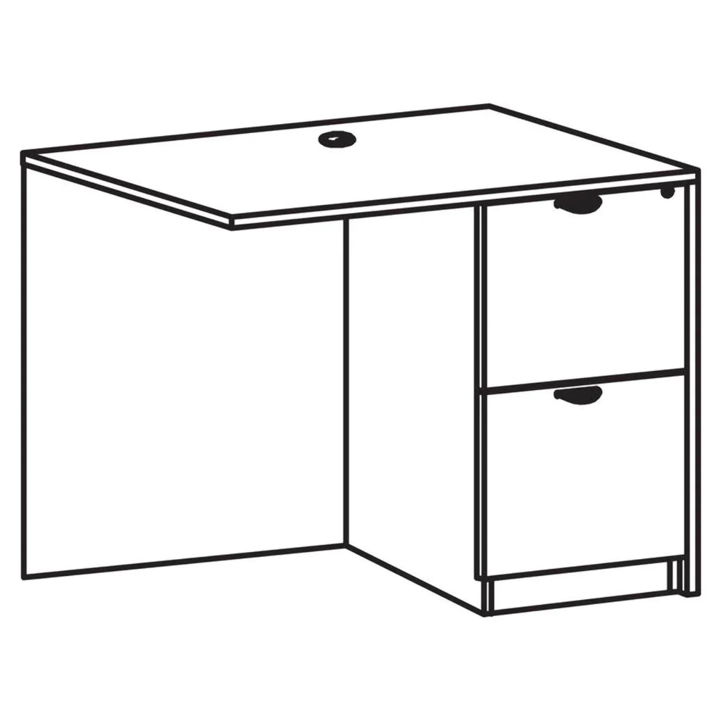 24 x 42 in. Gray Elm Laminate Desk Unit A815