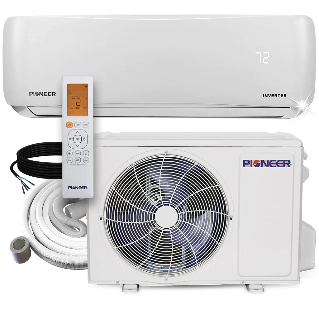 9,000 BTU 21.5 SEER 115V Ductless Mini-Split Inverter Air Conditioner Heat Pump System Y48024