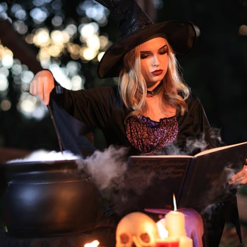 12" Black Plastic Cauldron B93202