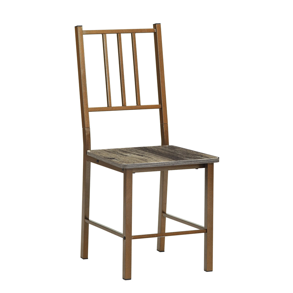 Metal and Wood Square Dining Set for 2 P969863