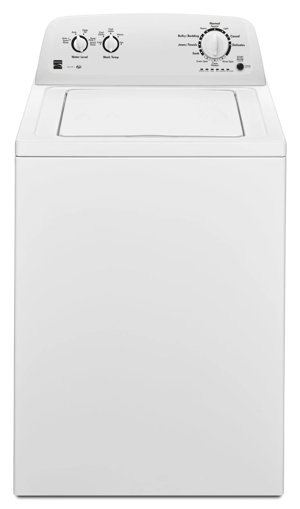 Top-Load Washer with Dual Action Agitator, 3.5 Cu. ft. Capacity, White J684