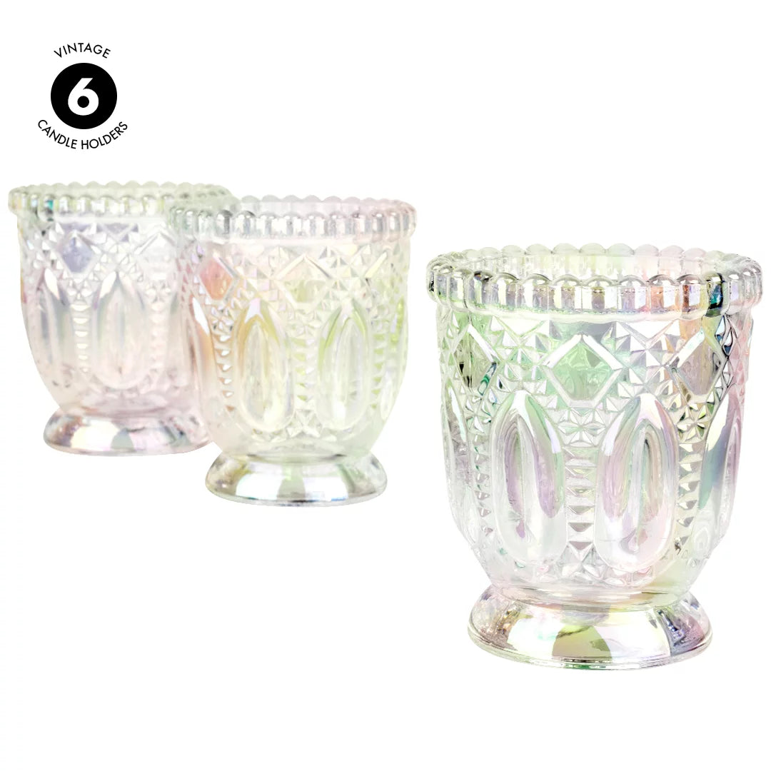 Vintage Glass Candle Holder Pack of 6 K827972