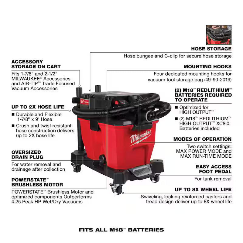 9 Gal. Cordless Wet/Dry Shop Vacuum Kit R892192