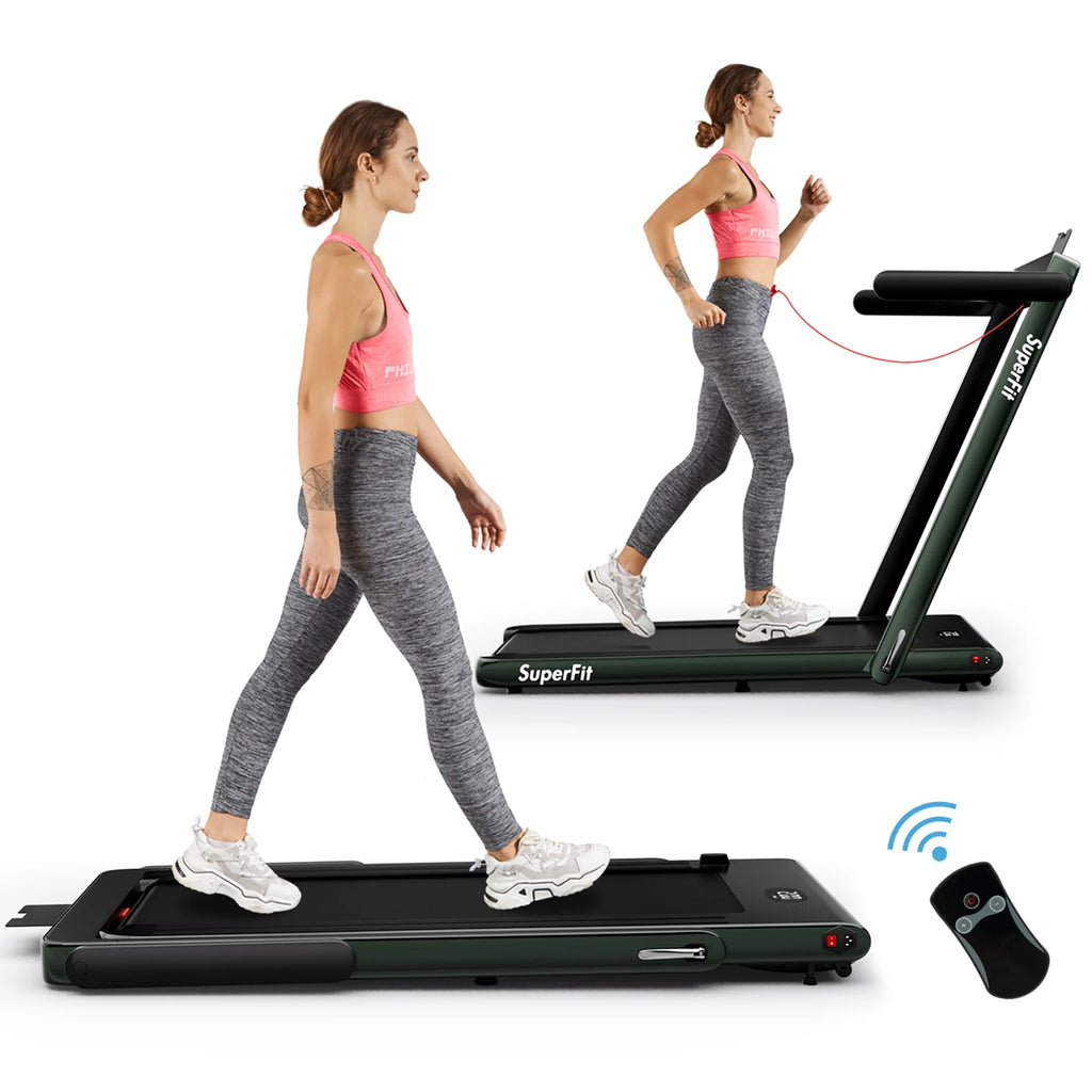 2.25HP Folding Treadmill with Remote Control Black L5116