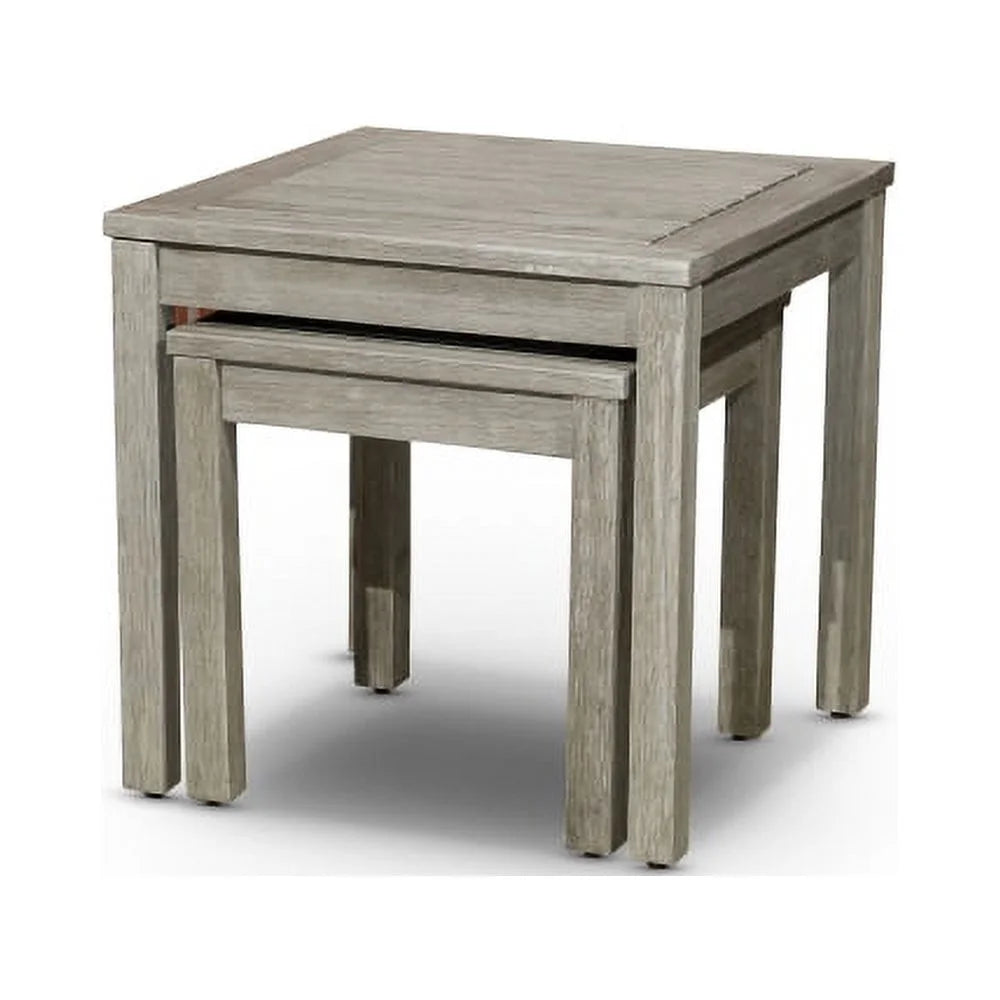 2-Piece Eucalyptus Nesting Table Set S667794