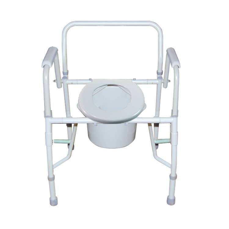 Steel Drop Arm Commode with Padded Arms F659