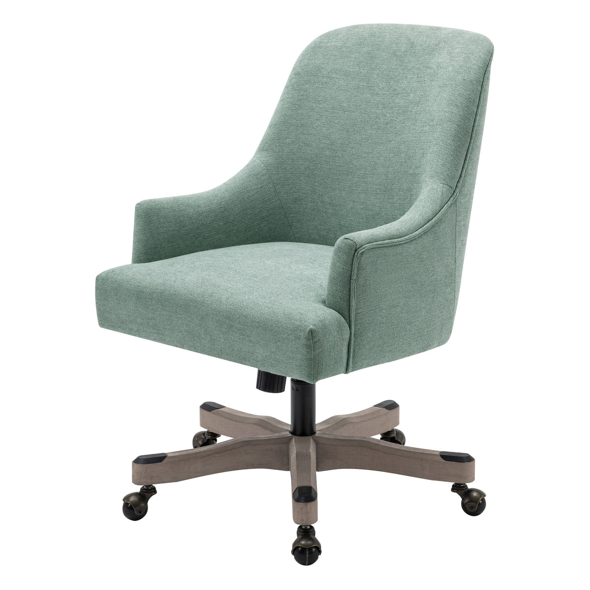 Mint Fabric Office Chair with Wood Base J5634