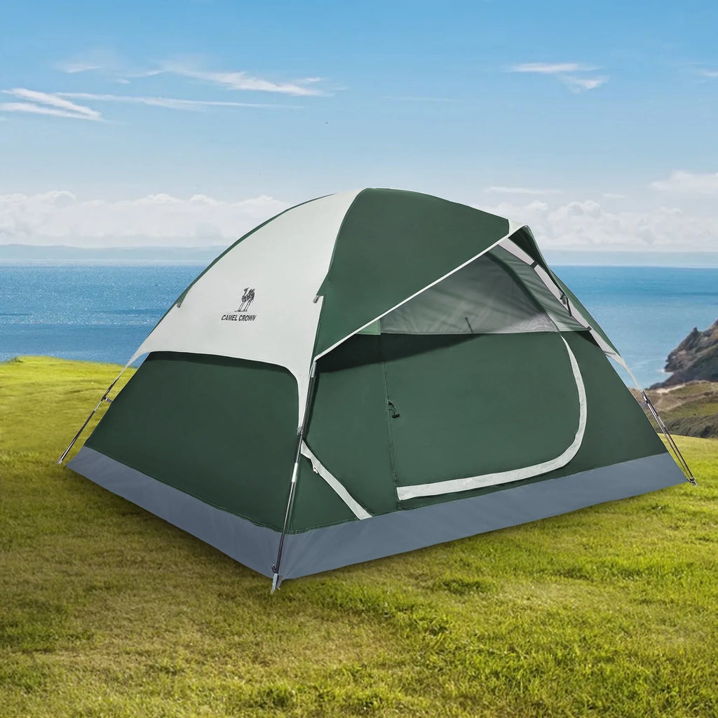 3-4 Person Waterproof Lightweight Dome Camping Tent with Carry Bag O837
