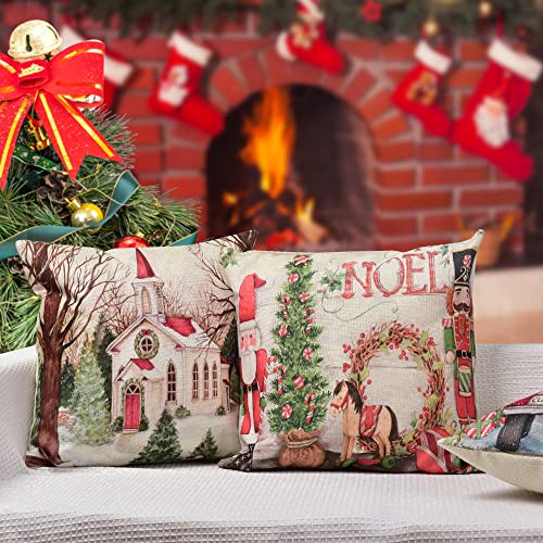 Christmas Pillow Covers 18 x 18 Inches Set of 4 Z973