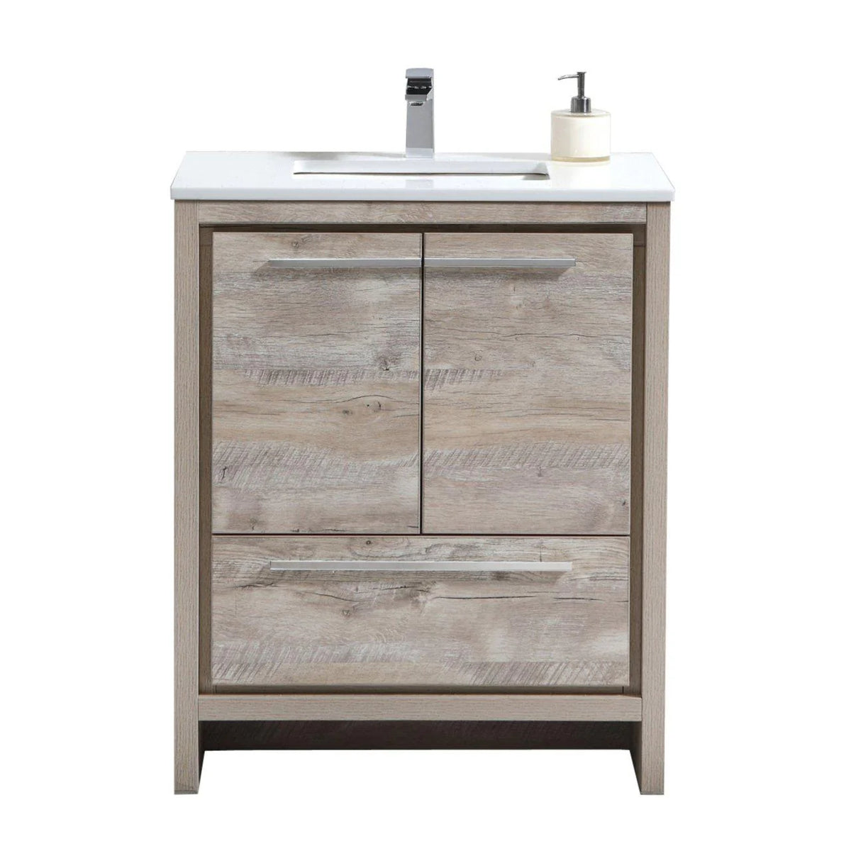 30 in. Modern Bathroom Vanity with White Quartz Counter Top Z334397