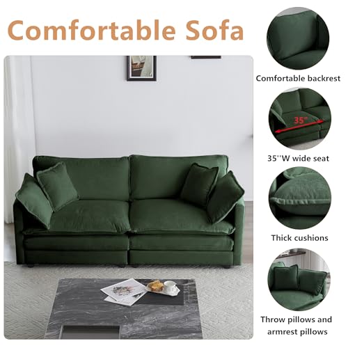 2 Piece Chenille Sofa Set with 9 Pillow Y285