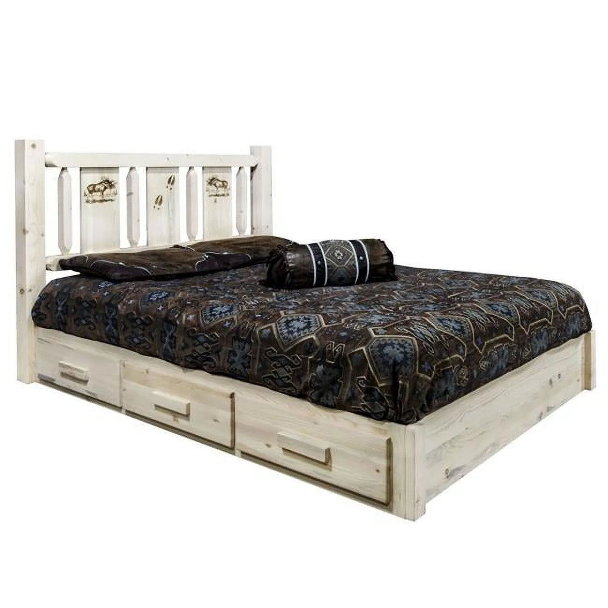 Full Size Platform Bed with Storage L944