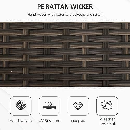 29 Gallon Wicker Storage Bench with Cushion S7873