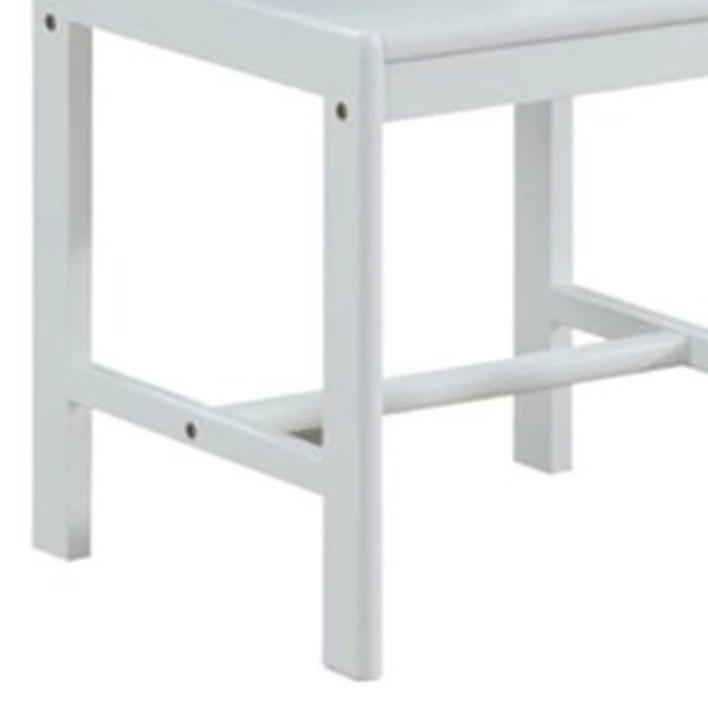 White Wooden Side Chair J53457