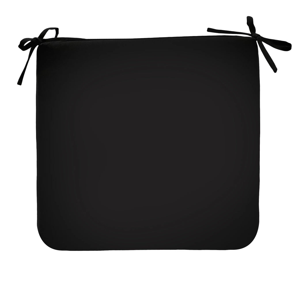 Seat Cushion 18 x 19 in Solid Black Q76354