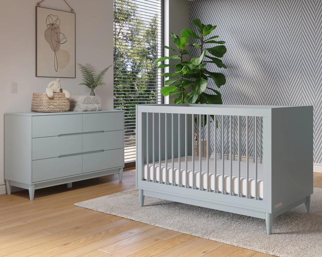 2-Piece Convertible Crib and Double Dresser Nursery Set O19273