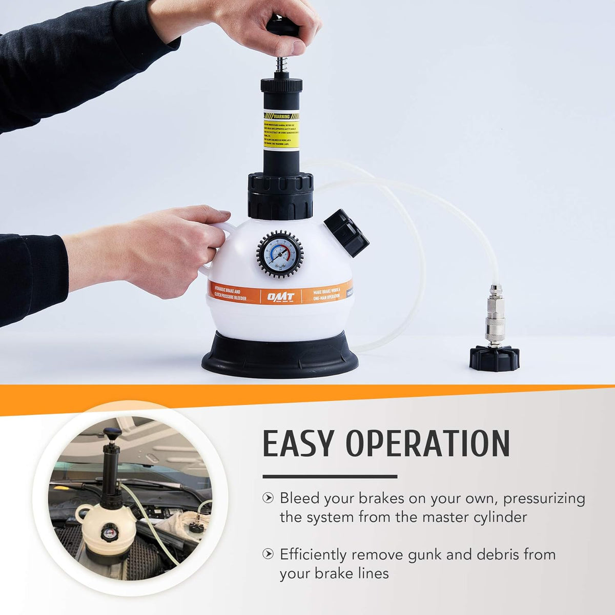 Brake Bleeder Kit with Hand Pump and Adapter O5112