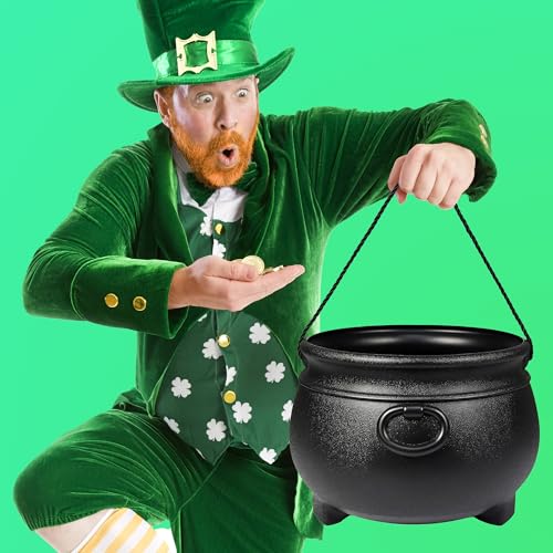 12" Black Plastic Cauldron B93202