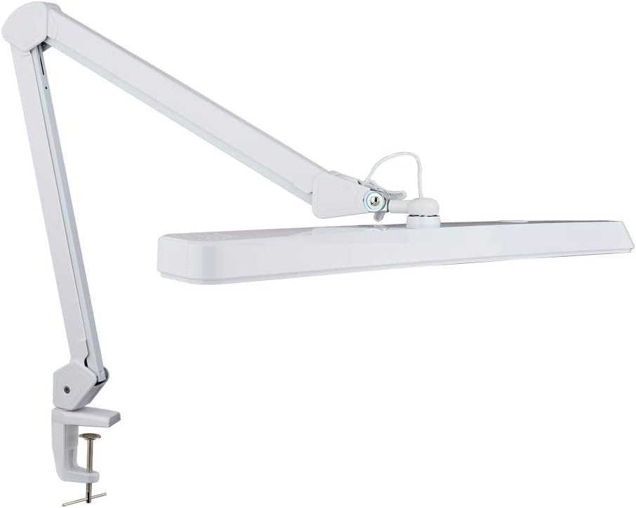 2,500 Lumens 30W LED Desk Lamp with Clamp, White D75039