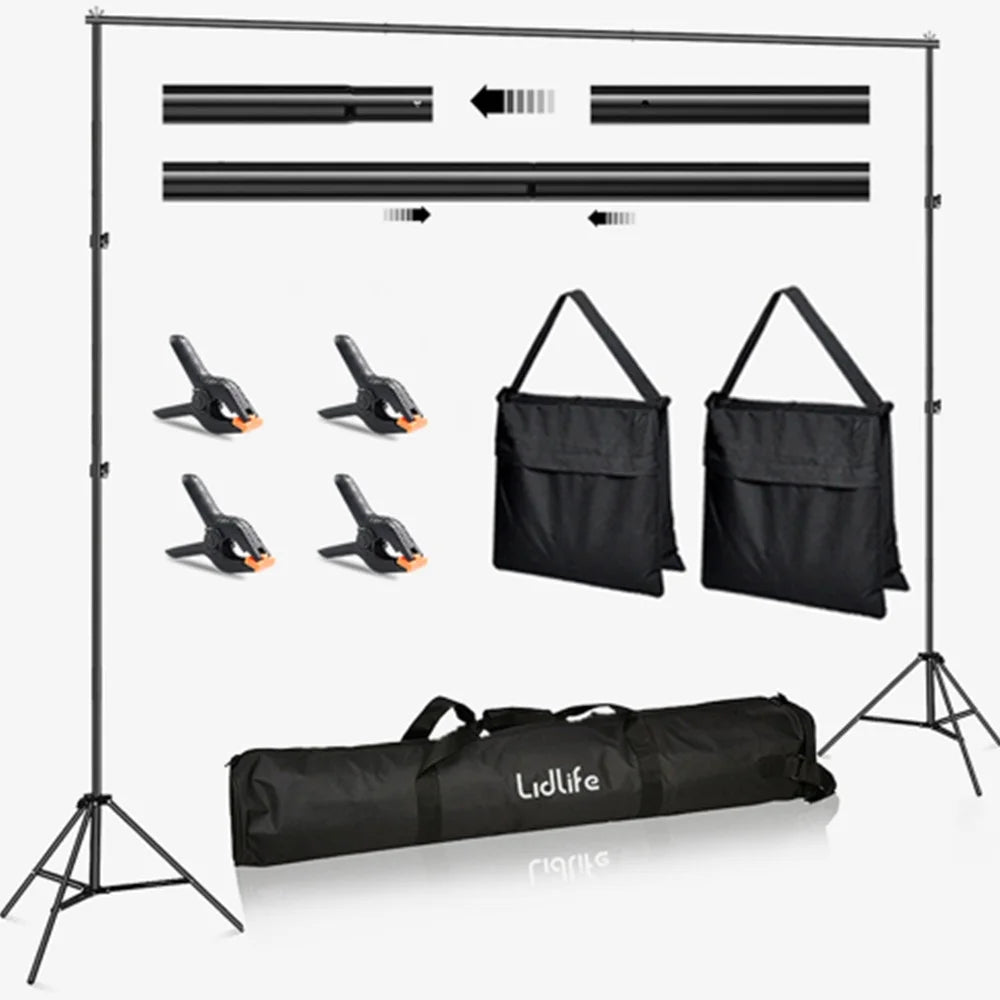 Adjustable Photography Background Stand Kit 6.5 x 10 ft M954158