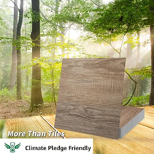 Peel and Stick Vinyl Floor Tiles 30-Pack 12 x 12 inch Self Adhesive Waterproof Taupe Ash J5452